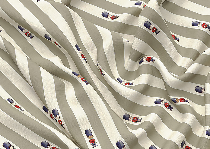 Kings Breakfast, Stripe Toast - Roman Blind - Image 4